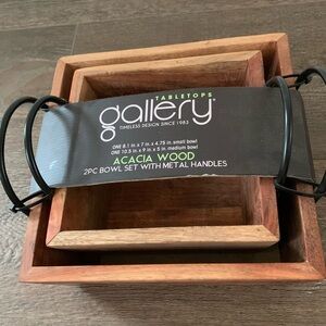 Wooden bowls set of 2